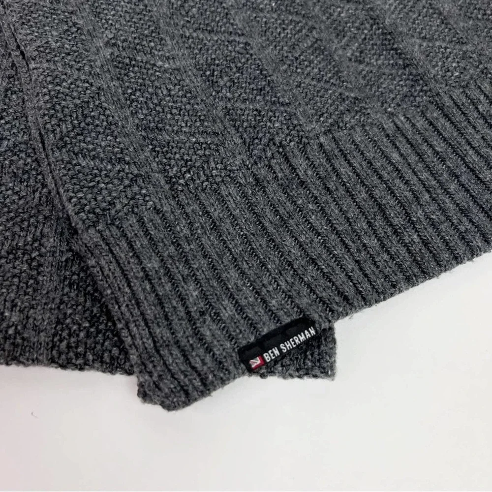 Men’s Ben Sherman Cable Knit Gray Scarf